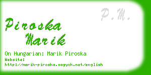 piroska marik business card